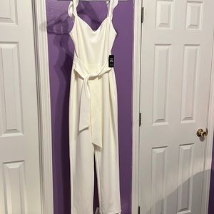 Express white pantsuit extra small